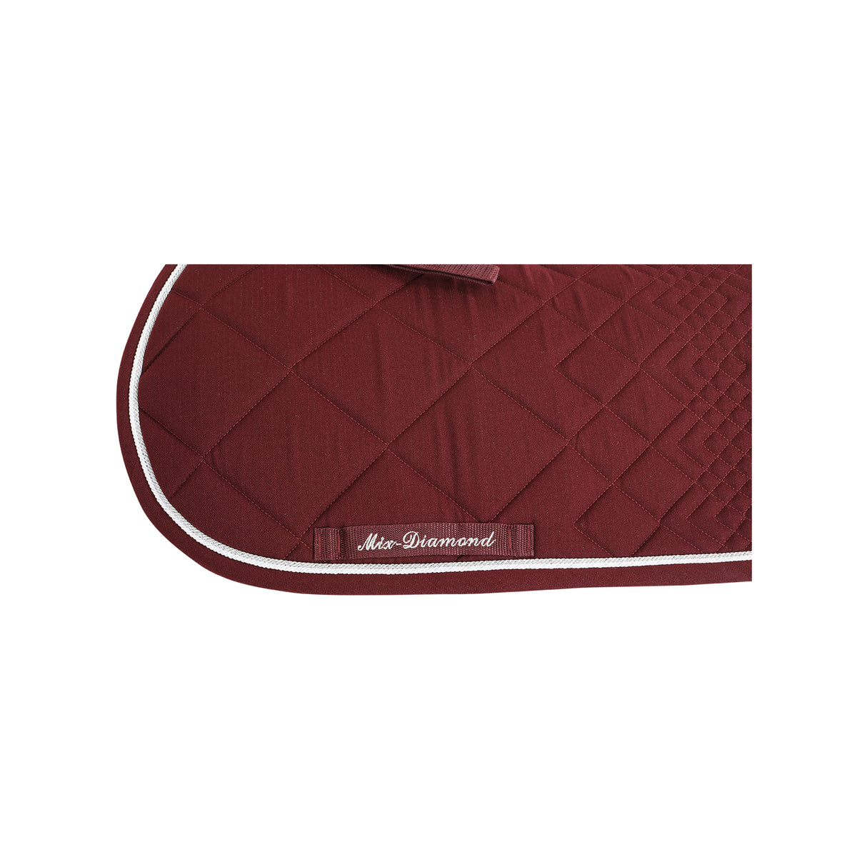 Equestro Diamond Dressage Saddle Pad #colour_burgundy