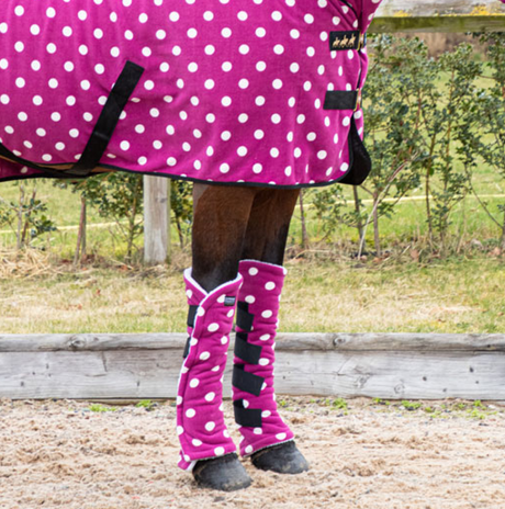 Supreme Products Dotty Fleece Boots #colour_magical-mulberry