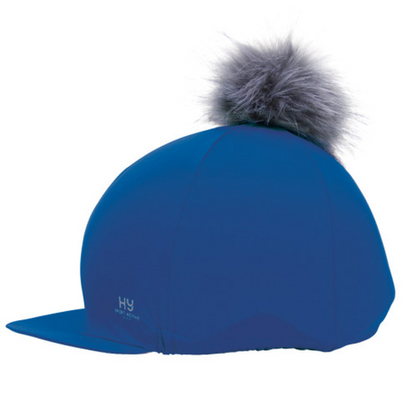 Hy Sport Active Hat Silk with Interchangeable Pom Pom #colour_jewel-blue