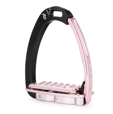 Tech Stirrups Venice Plus Evo Adult Safety Stirrups #colour_black-pink