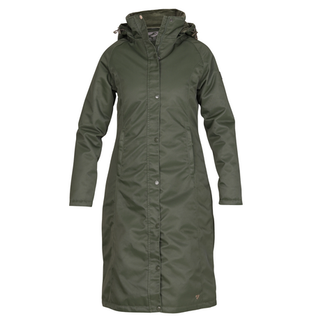 Shires Aubrion Ladies Halcyon Long Waterproof Coat #colour_green