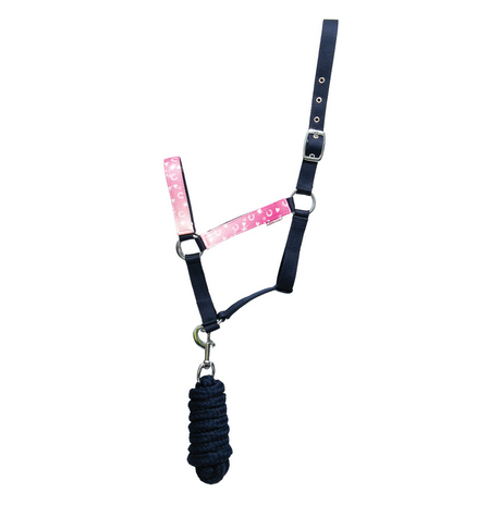 Little Rider Pony Fantasy Head Collar & Lead Rope Set #colour_navy-pink