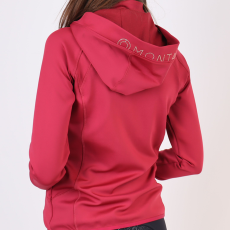 Montar Liza Hoody With Rosegold Crystals Full Zip #colour_mud
