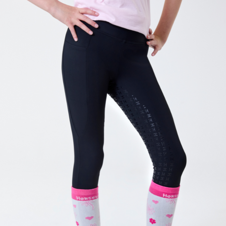 Horseware Ireland Children's Riding Tights  #colour_core-black