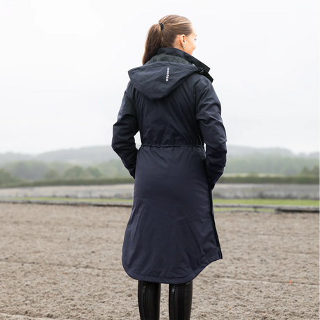 EQUIDRY Women's Bronte Riding Coat with Removable Hood #colour_navy