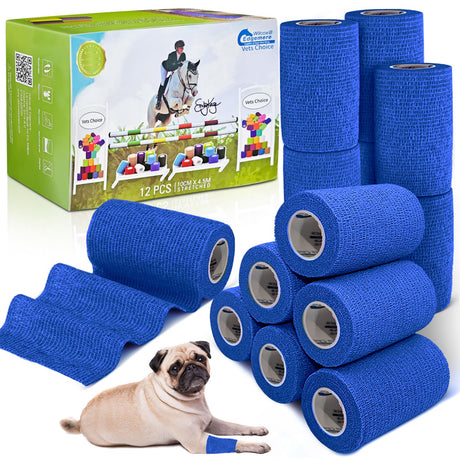Equimed 10cm Vetwrap Pack of 12 #colour_hyancinth-blue