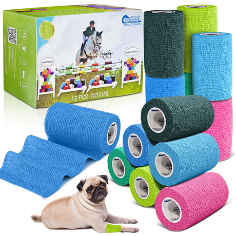 Equimed 10cm Vetwrap Pack of 12 #colour_multi-colours