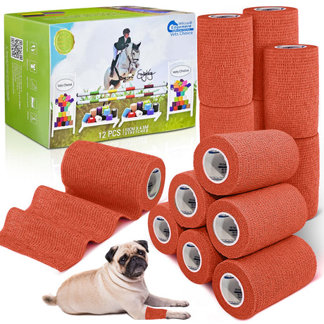 Equimed 10cm Vetwrap Pack of 12 #colour_orange