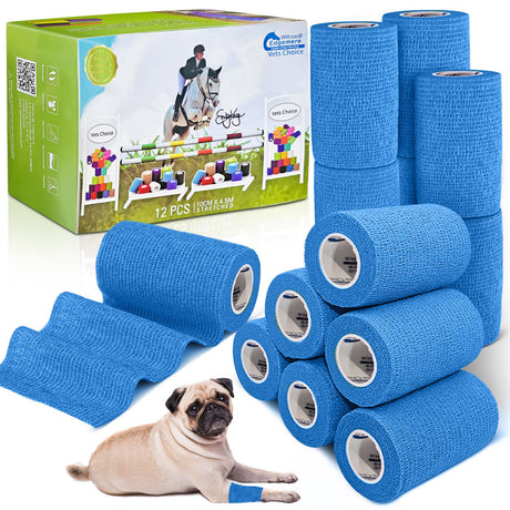 Equimed 10cm Vetwrap Pack of 12 #colour_peacock-blue