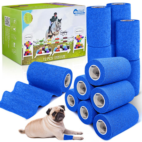 Equimed 10cm Vetwrap Pack of 12 #colour_sky-blue