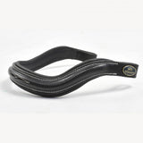 Whitaker Raised Squared Curved Browband #colour_black