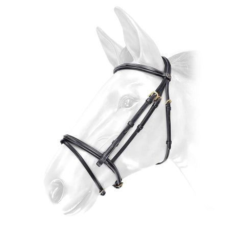 Whitaker Valencia Deluxe Flash Bridle With Reins #colour_black