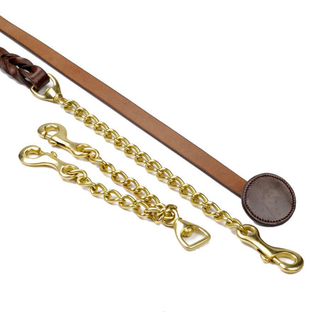 Whitaker LCL Leather Show Lead #colour_oak-brown