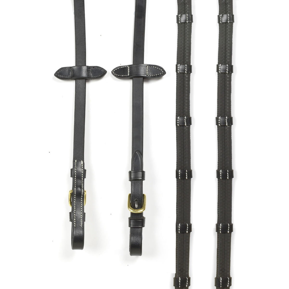 Whitaker Buckle 9-Loop Reins #colour_black