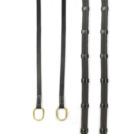Whitaker Oblong 9-Loop Reins #colour_black
