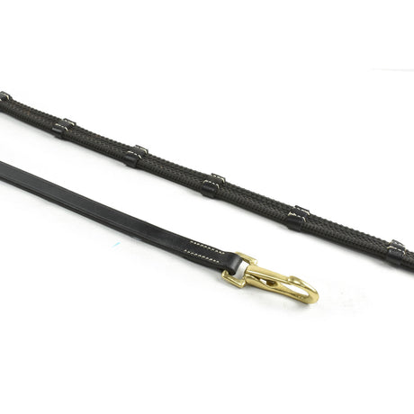 Whitaker Snap Clip 9-Loop Reins #colour_black