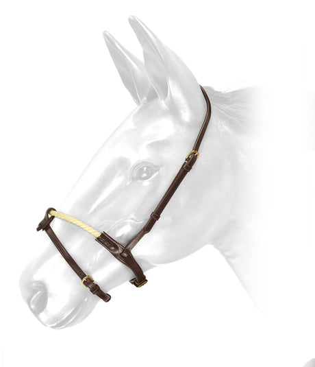 Whitaker RNB Rope Noseband #colour_light-havana