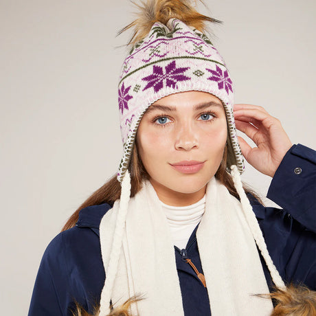Toggi Winterton Knitted Trapper Hat #colour_winter-white