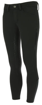 Equitheme Mens Zermatt Softshell Full Silicone Breeches #colour_black