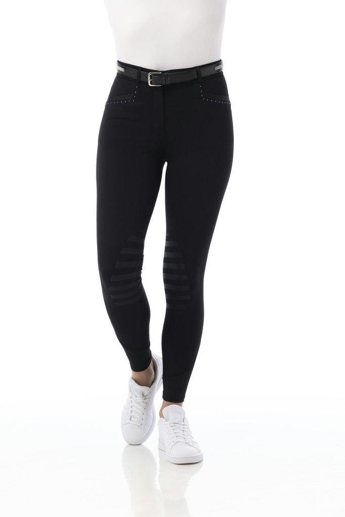 Equitheme Ladies Safir Breeches #colour_black-blue