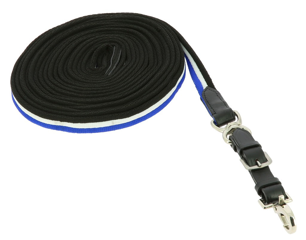 Norton Padded/Leather Exercise Lunge #colour_black-white-blue