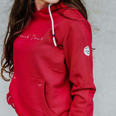 Equitheme Ladies Britney Hooded Sweater  #colour_cherry