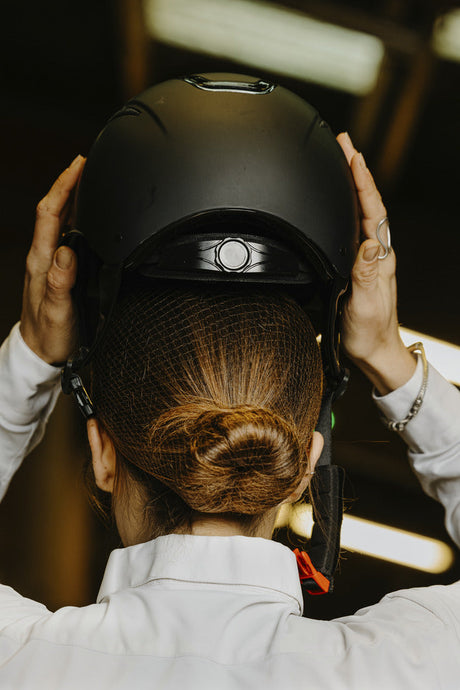 Equitheme Mesh Hair Net Barrette #colour_brown