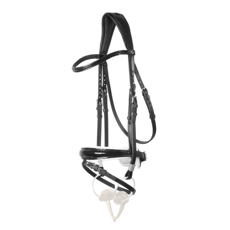 Stubben Switch with Slide/Lock Snaffle Bridle #colour_black-finish-white