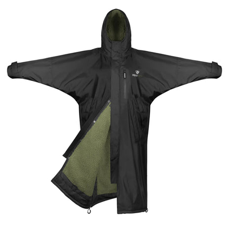 EQUIDRY Women's Thick Fleece Evolution Fixed Hood #colour_black-olive