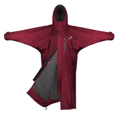 EQUIDRY Women's Thick Fleece Evolution Fixed Hood #colour_plum-grey