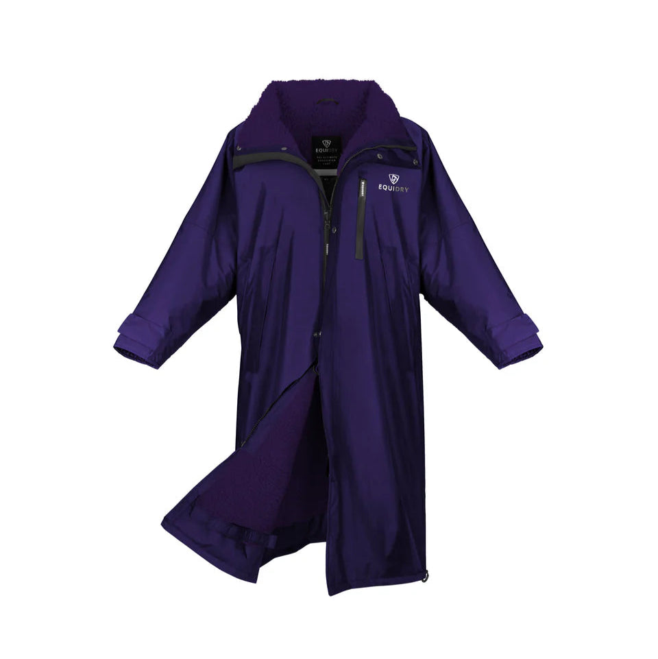 EQUIDRY Women's Thick Fleece Evolution Stowaway Hood #colour_purple-purple