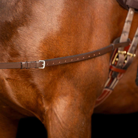 Imperial Riding Leather Side Reins with Elastic #colour_brown