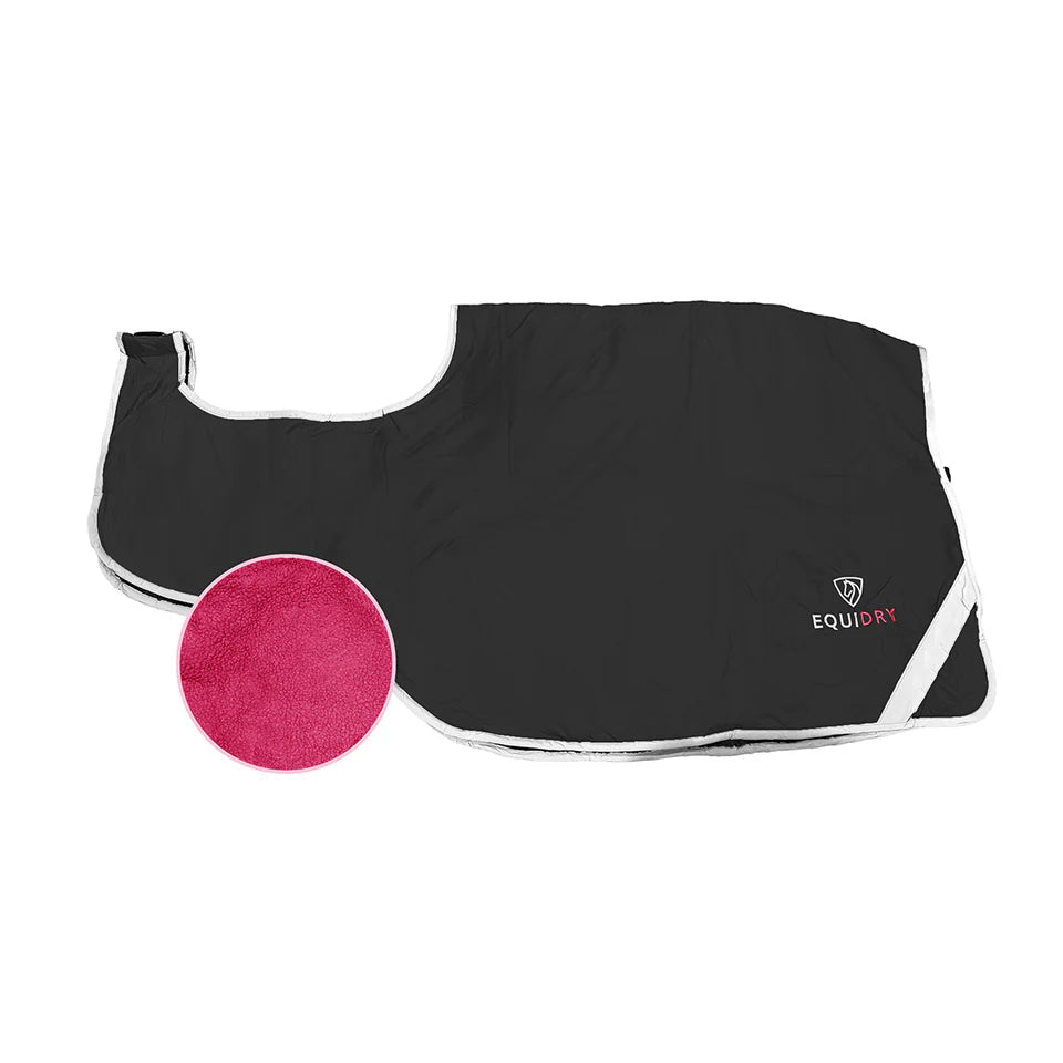 EQUIDRY Exercise Sheet Thick #colour_black-peacock-pink