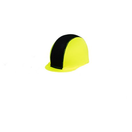 Hy Equestrian Mesh Hat Cover #colour_yellow-black