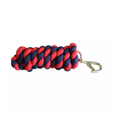 Mackey Cotton Walsall Clip Leadrope #colour_navy-red