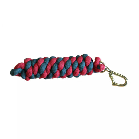 Mackey Cotton Walsall Clip Leadrope #colour_green-red