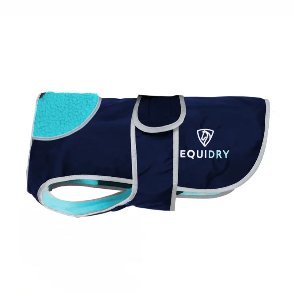 EQUIDRY Dog Coat #colour_navy-torquoise