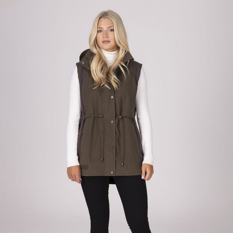 Shires Aubrion Heritage Unisex Gilet #colour_dark-olive
