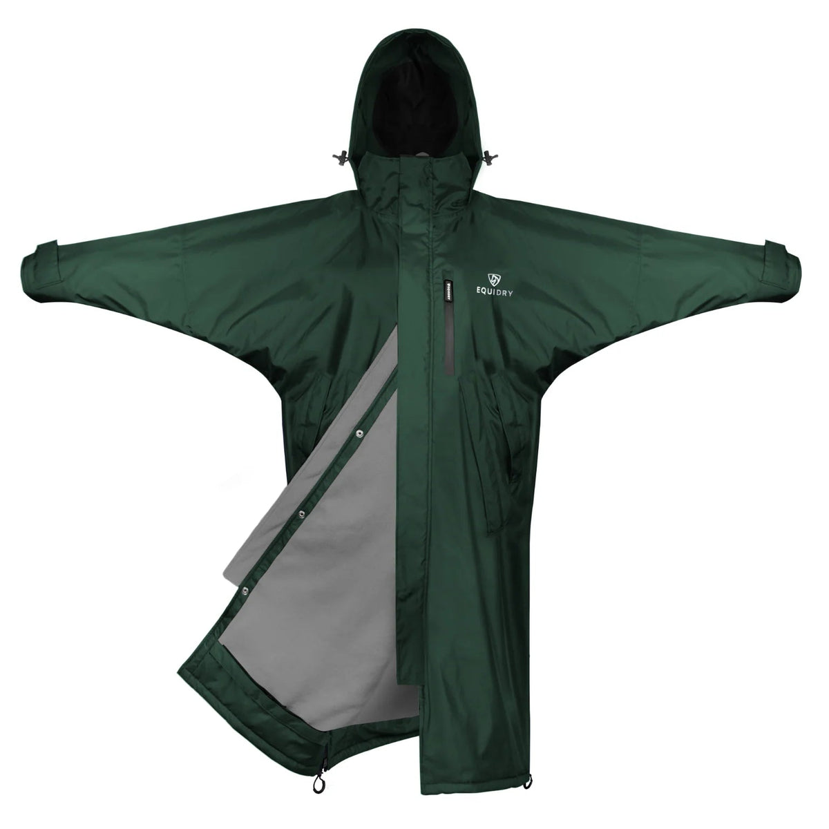 EQUIDRY Women's Thin Fleece Evolution  #colour_black-forest-green