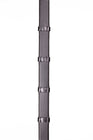 Henry James Small Pimple Hybrid Rubber Reins With Leather Stoppers #colour_black