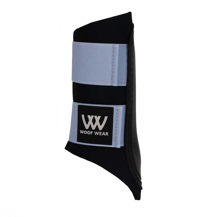 Woof Wear Club Brushing Boot #colour_black-porcelain-blue
