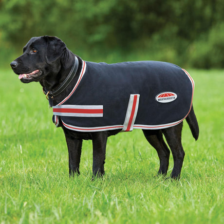 Weatherbeeta Therapy-Tec Fleece Dog Coat #colour_black-silver-red