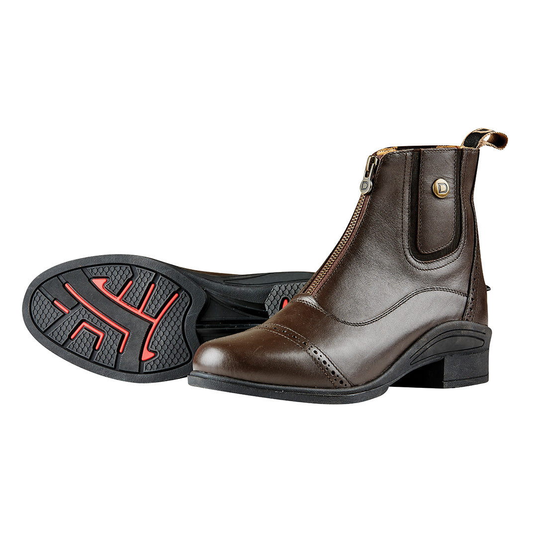 Dublin Rapture Adults Zip Paddock Boots #colour_brown