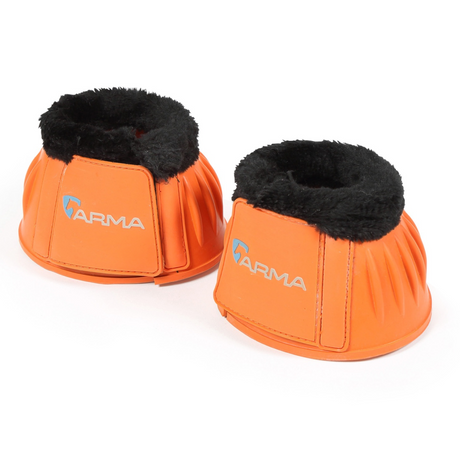 Shires ARMA Fleece Topped Over Reach Boots #colour_orange