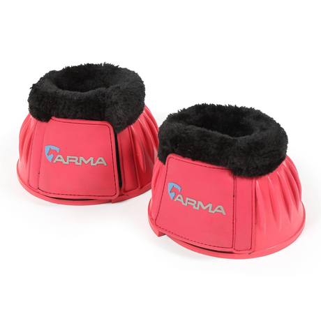 Shires ARMA Fleece Topped Over Reach Boots #colour_pink