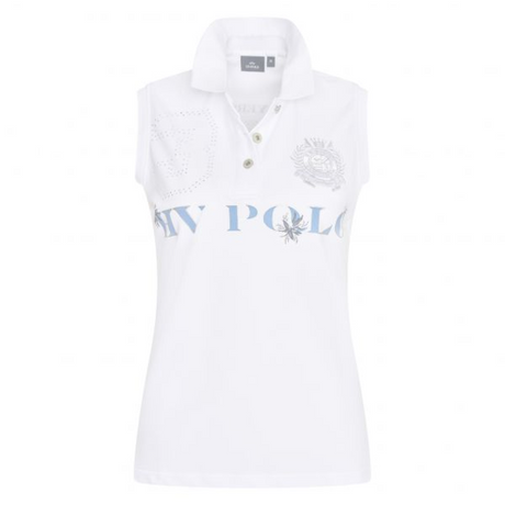 HV Polo Favouritas Palms Sleeveless Polo Shirt #colour_white