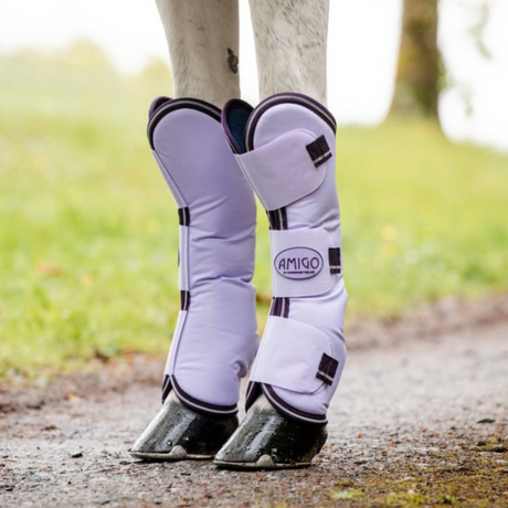 Horseware Ireland Amigo Ripstop Travel Boots #colour_lavender-plum-silver