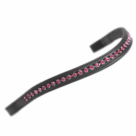 Shires Velociti GARA Large Diamante Browband #colour_black-pink