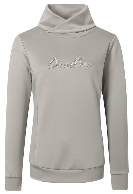 Covalliero Ladies Shawl Collar Sweater #colour_light-greige