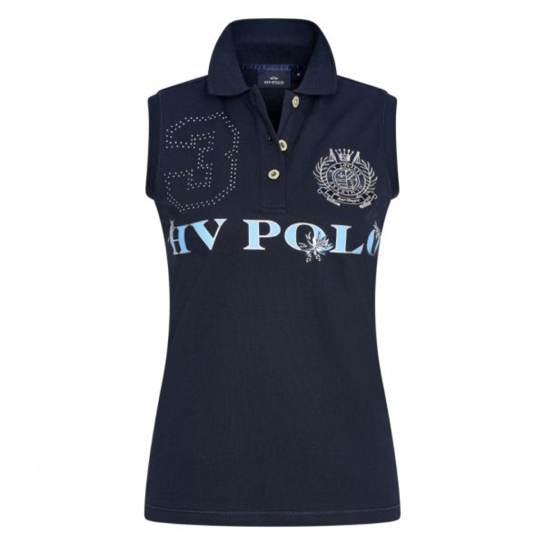 HV Polo Favouritas Palms Sleeveless Polo Shirt #colour_navy